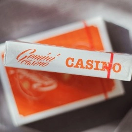 Mazzo di carte Gemini Casino 1975 Orange Playing Cards