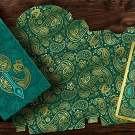 Paisley Royals (Teal) Playing Cards by Dutch Card House Company