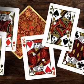 Paisley Royals (Red) Playing Cards by Dutch Card House Company