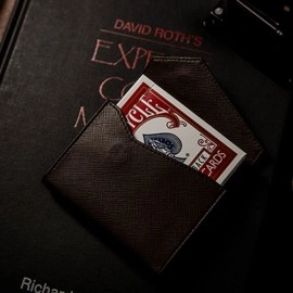 Luxury Leather Playing Card Carrier (Brown) by TCC