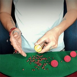 Mini Cups and Balls (Brass) by Secret Factory