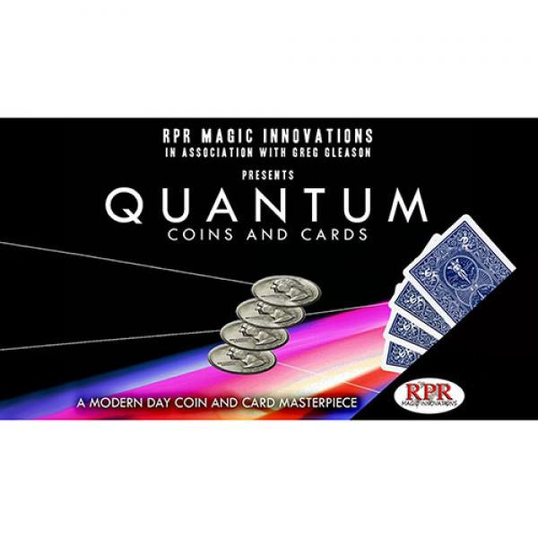 Quantum Coins (Euro 50 cent Blue Card) Gimmicks and Online Instructions by Greg Gleason and RPR Magic Innovations