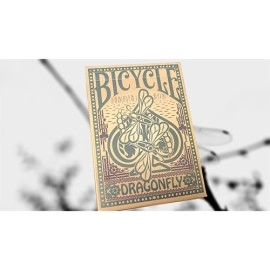 Mazzo di carte Gilded Bicycle Dragonfly (Tan) Playing Cards