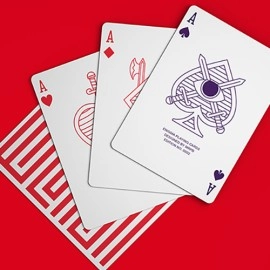 Mazzo di carte Red Enigma Playing Cards