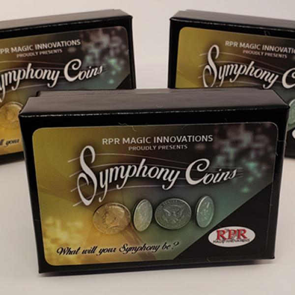 Symphony Coins (US Kennedy) Gimmicks and Online Instructions by RPR Magic Innovations