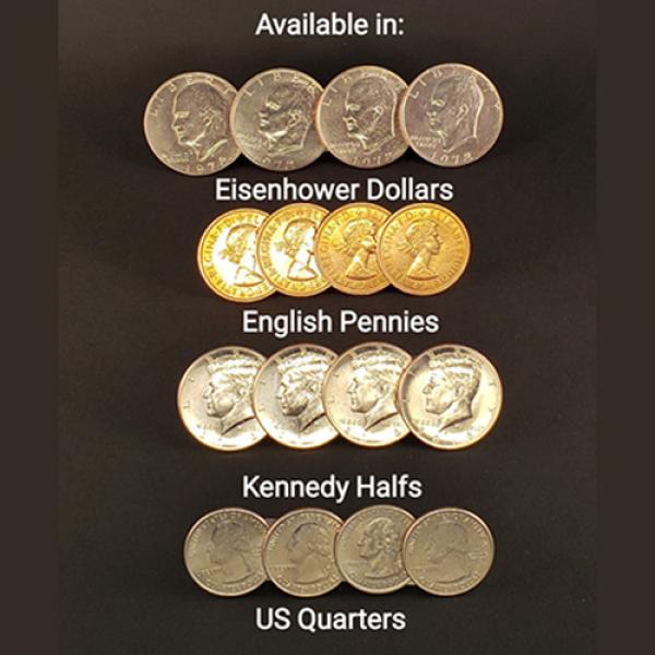 Symphony Coins (US Kennedy) Gimmicks and Online Instructions by RPR Magic Innovations