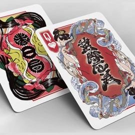 Mazzo di carte Bicycle Edo Karuta (Red) Playing Cards