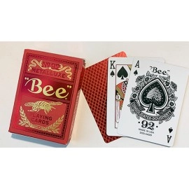 Mazzo di carte Bee Red MetalLuxe Playing Cards by US Playing Card