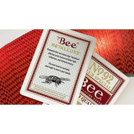 Mazzo di carte Bee Red MetalLuxe Playing Cards by US Playing Card
