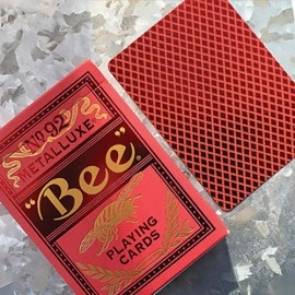 Mazzo di carte Bee Red MetalLuxe Playing Cards by US Playing Card