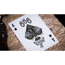 Mazzo di carte 666 (Gold Foil) Playing Cards by Riffle Shuffle
