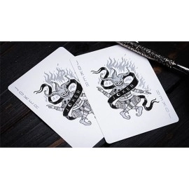 Mazzo di carte 666 (Silver Foil) Playing Cards by Riffle Shuffle