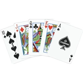 Copag Unique Plastic Playing Cards Poker Size Regular Index Black and Gold Double-Deck Set