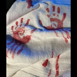 Dirty Drop Cloth Magnetic (BLOODY) by David Alan Magic