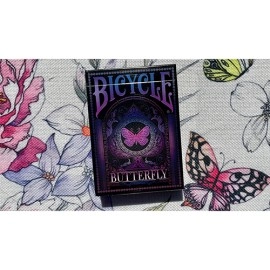 Mazzo di carte Gilded Bicycle Butterfly (Purple) Playing Cards