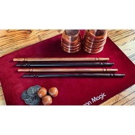 Wooden wand PRO (Standard Black) by Harry He & Bacon Magic