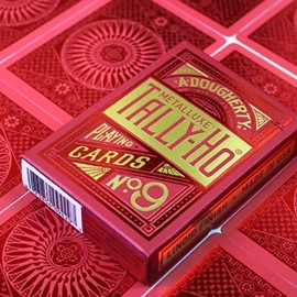 Mazzo di carte Tally-Ho Red (Circle) MetalLuxe by US Playing Cards