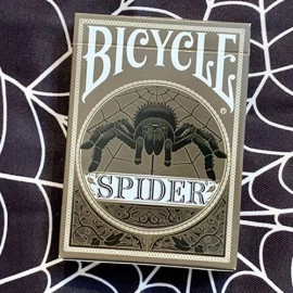 Gilded Bicycle Spider (Green) Playing Cards