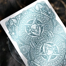 Mazzo di carte 666 V4 (Cyan) Playing Cards by Riffle Shuffle