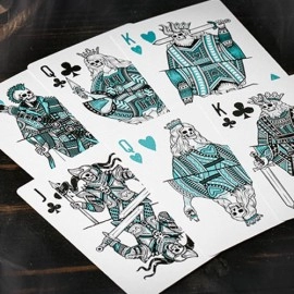Mazzo di carte 666 V4 (Cyan) Playing Cards by Riffle Shuffle