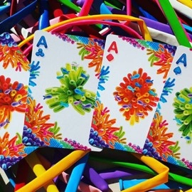 Mazzo di carte Gilded Bicycle Balloon (Ocean) Playing Cards