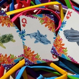 Mazzo di carte Gilded Bicycle Balloon (Ocean) Playing Cards