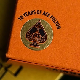 Mazzo di carte ACE FULTON'S 10 YEAR ANNIVERSARY SUNSET ORANGE PLAYING CARDS