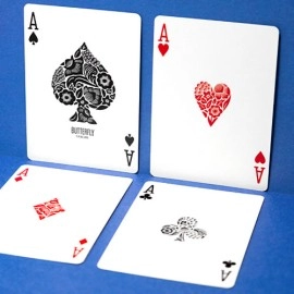 Mazzo di carte Butterfly Worker Marked Playing Cards (Blue) by Ondrej Psenicka