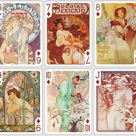 Mazzo di carte Mucha Gismonda Standard Gold Edition Playing Cards by TCC