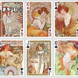 Mazzo di carte Mucha Gismonda Standard Gold Edition Playing Cards by TCC