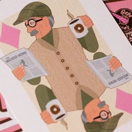 Mazzo di carte Papa Leon's Wicked Donuts (Vanilla) Playing Cards by Wounded Corner and Cam Toner