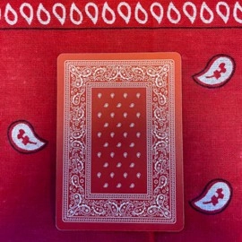 Gilded Bicycle Bandana (Red) Playing Cards