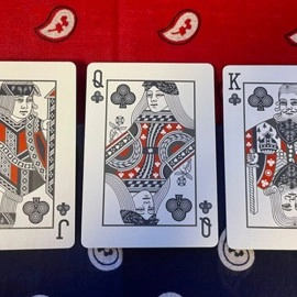 Gilded Bicycle Bandana (Red) Playing Cards