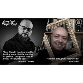 Hanson Chien Presents Crazy Sam's Finger Ring SILVER / LARGE (Gimmick and Online Instructions) by Sam Huang