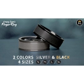 Hanson Chien Presents Crazy Sam's Finger Ring SILVER / LARGE (Gimmick and Online Instructions) by Sam Huang