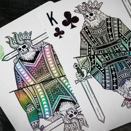 Mazzo di carte 666 Dark Reserves Holographic Foiled Edition Playing Cards by Riffle Shuffle