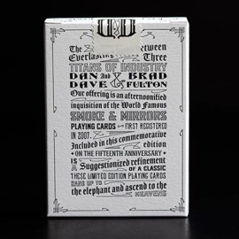 Mazzo di carte Smoke & Mirrors x Fulton (Smoke-White) Playing Cards by Dan & Dave - 15th Anniversary Edition