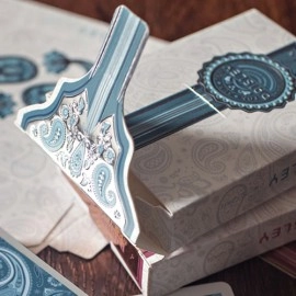 Mazzo di carte Marked Paisley Ton sur Ton Poudre Blue Playing Cards