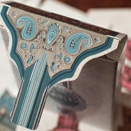 Mazzo di carte Marked Paisley Ton sur Ton Poudre Blue Playing Cards