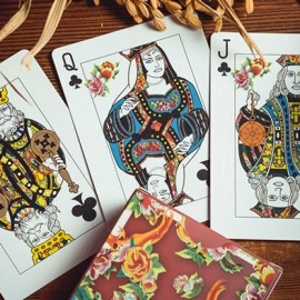 Mazzo di carte Phoenix and Peony (Red) Playing Cards by Bacon Playing Card Company