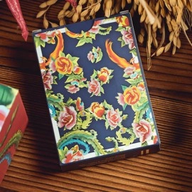 Phoenix and Peony (Blue) Playing Cards by Bacon Playing Card Company