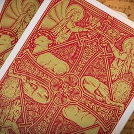 The Cross (Maroon Martyrs) Playing Cards by Peter Voth x Riffle Shuffle