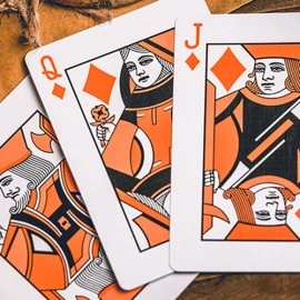 Smoke & Mirrors V9 (Orange Edition) Playing Cards by Dan & Dave