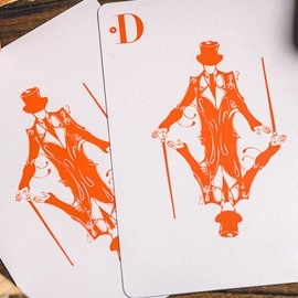 Smoke & Mirrors V9 (Orange Edition) Playing Cards by Dan & Dave