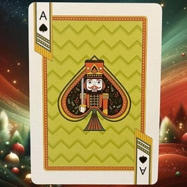 Bicycle Nutcracker (Red Gilded) Playing Cards