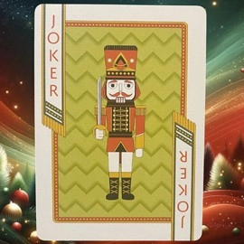 Bicycle Nutcracker (Red Gilded) Playing Cards