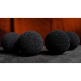 Magic Sponge Balls 4PK BLACK 8 cm by Murphy's Magic