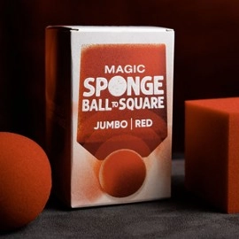 Magic Sponge Ball to Square JUMBO RED by Murphy's Magic