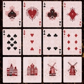 Mazzo di carte Grand Tulip Red Gilded Playing Cards