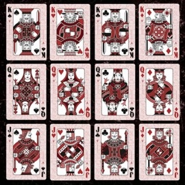 Mazzo di carte Grand Tulip Red Gilded Playing Cards